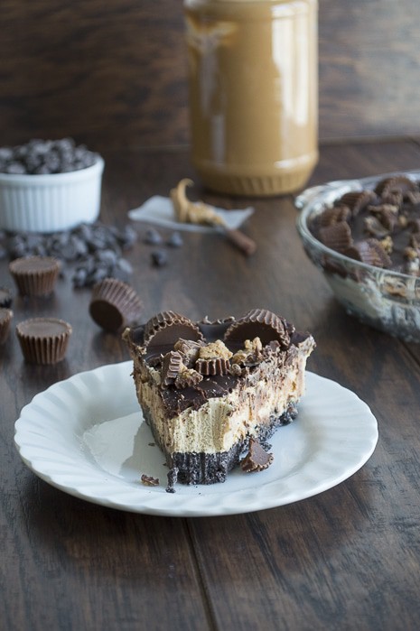 Peanut Butter Cup Chocolate Pie