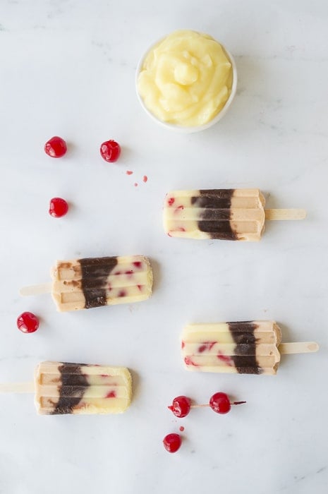 Banana Split Pudding Pops