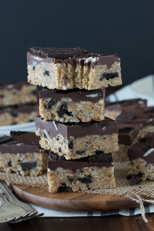 Oreo Scotcheroos - oh my gosh! If you love oreos and peanut butter, you will LOVE these!