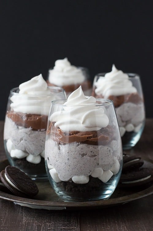 Over the Top Chocolate Cheesecake Oreo Parfaits - this is the BEST chocolate parfait!