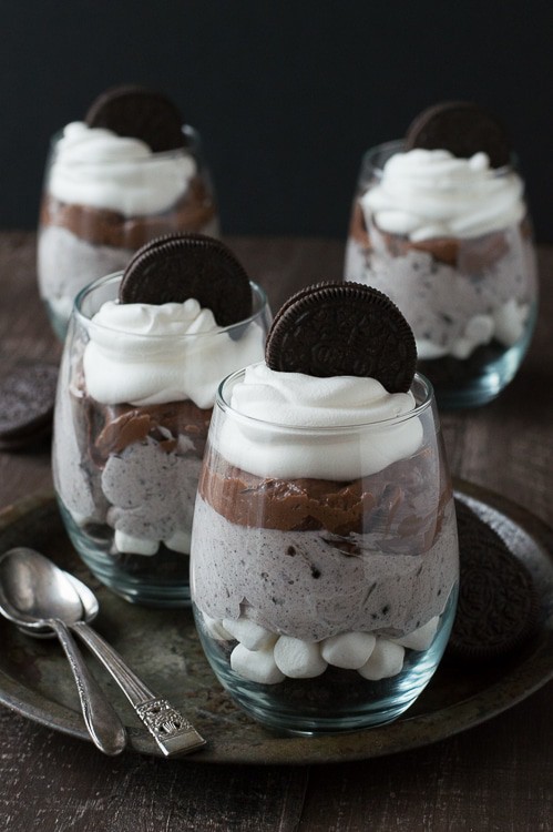 Over The Top Chocolate Cheesecake Oreo Parfaits