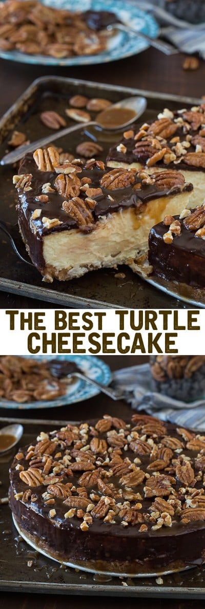 caramel turtle cheesecake