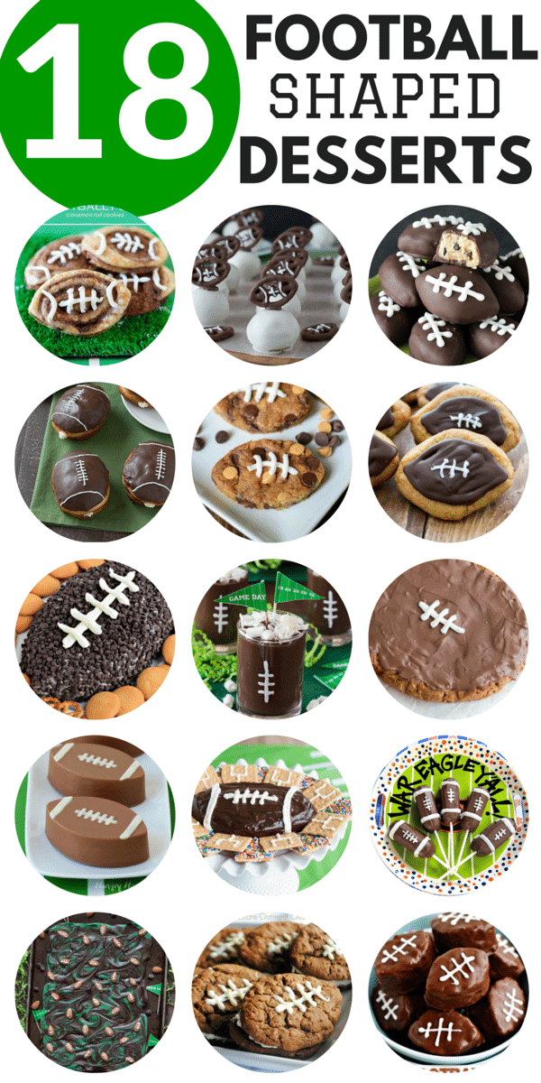 18 football shaped desserts for game day or super bowl!