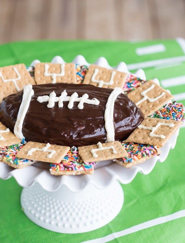 Football S’mores Brownie Batter Dip | Chelsea’s Messy Apron
