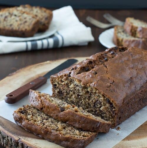 Easy Banana Chocolate Chip Bread - The First Year