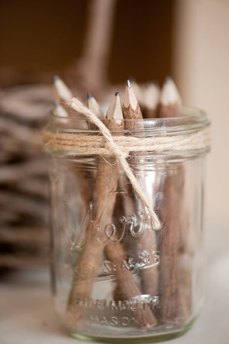 Rustic Wedding Wooden Pencils