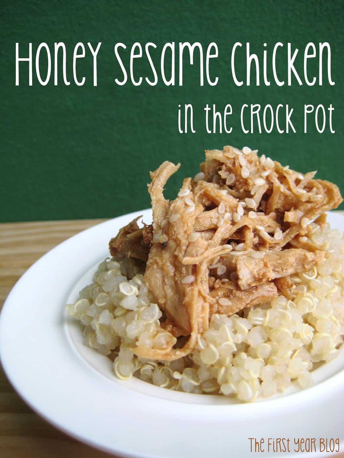 Honey Sesame Chicken in the Crock Pot - The First Year Blog #HoneySesameChicken #CrockPot