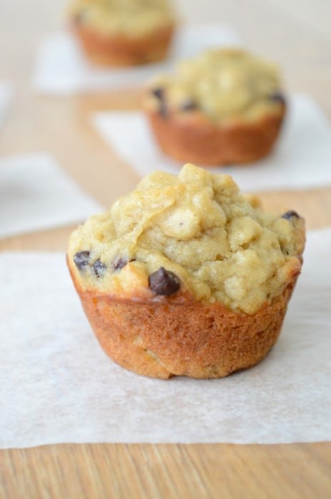 Peanut Butter Banana Chocolate Chip Oatmeal Muffins