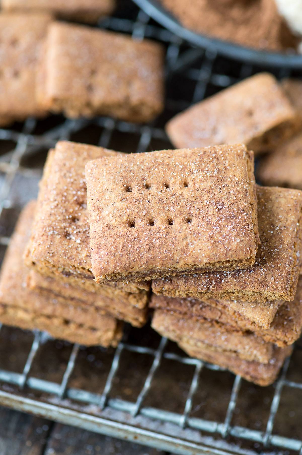 Homemade brown sugar cinnamon graham crackers that are packed with flavor and give store bought grahams a run for their money! Easily make these gluten free with GF all purpose flour!