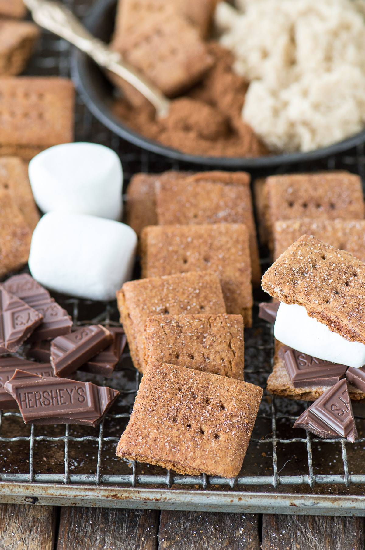 Homemade brown sugar cinnamon graham crackers that are packed with flavor and give store bought grahams a run for their money! Easily make these gluten free with GF all purpose flour!