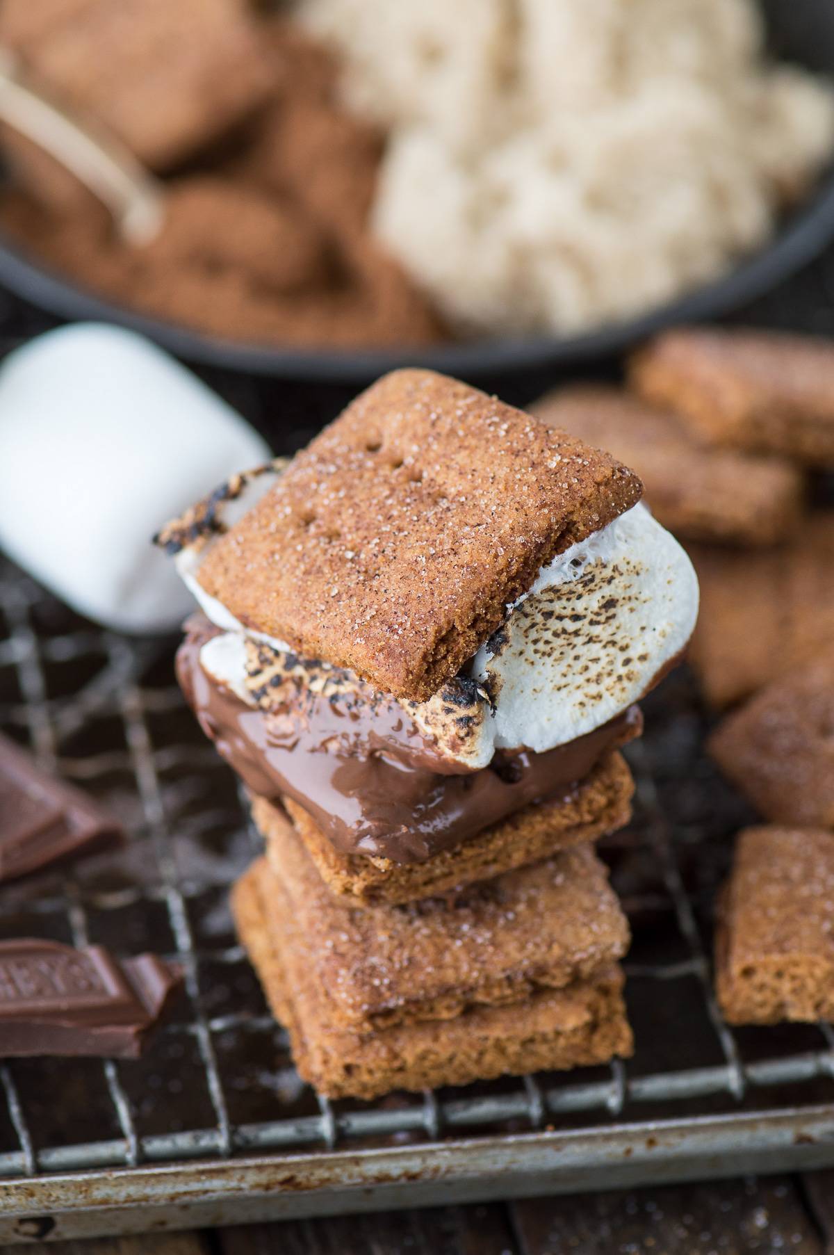 Homemade brown sugar cinnamon graham crackers that are packed with flavor and give store bought grahams a run for their money! Easily make these gluten free with GF all purpose flour!