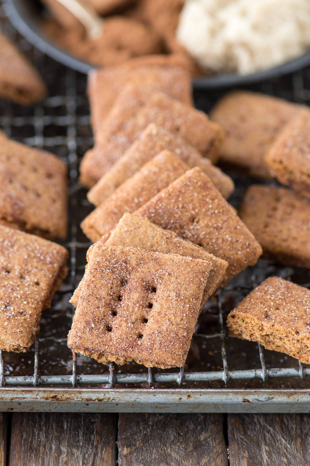 Homemade brown sugar cinnamon graham crackers that are packed with flavor and give store bought grahams a run for their money! Easily make these gluten free with GF all purpose flour!