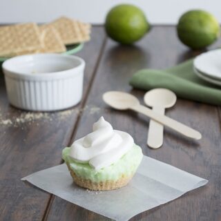 Frozen Lime Graham Cracker Crumb Pies