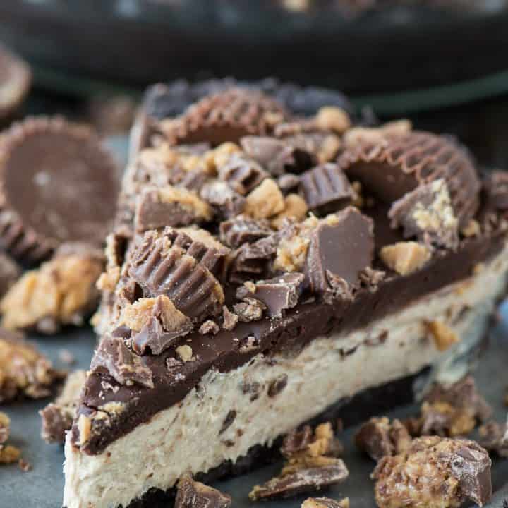 Peanut Butter Cup Chocolate Pie