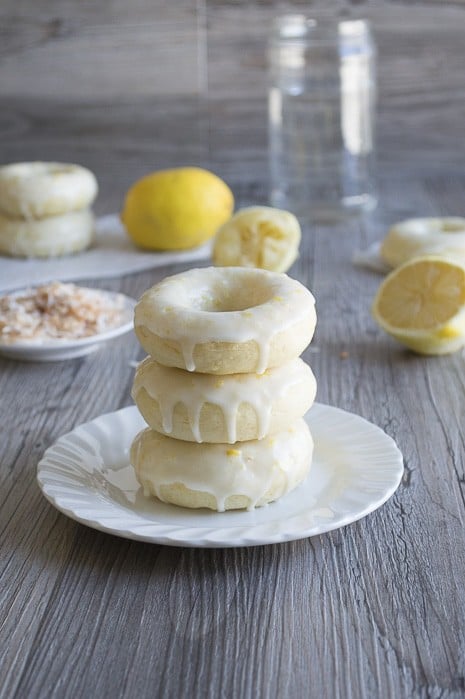 Lemon Coconut Donuts with Lemon Glaze | thefirstyearblog.com