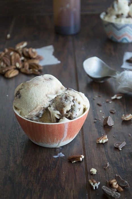 Banana Pecan Chocolate Chunk Hot Fudge Ice Cream | thefirstyearblog.com