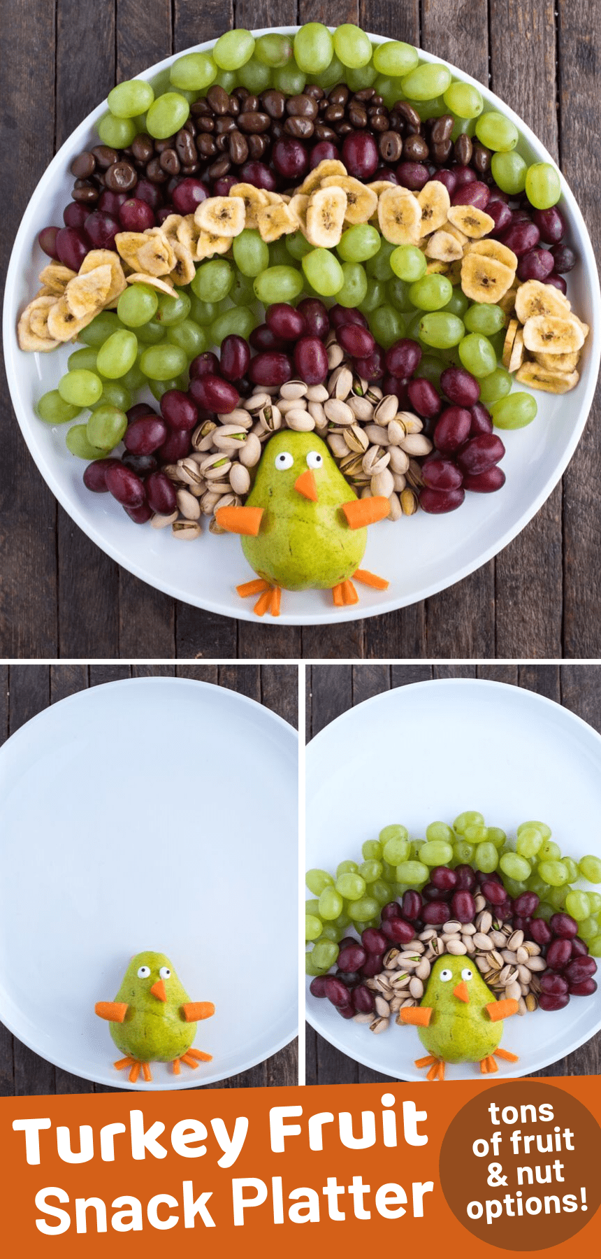 Turkey Fruit Platter healthy, kid friendly Thanksgiving snack!
