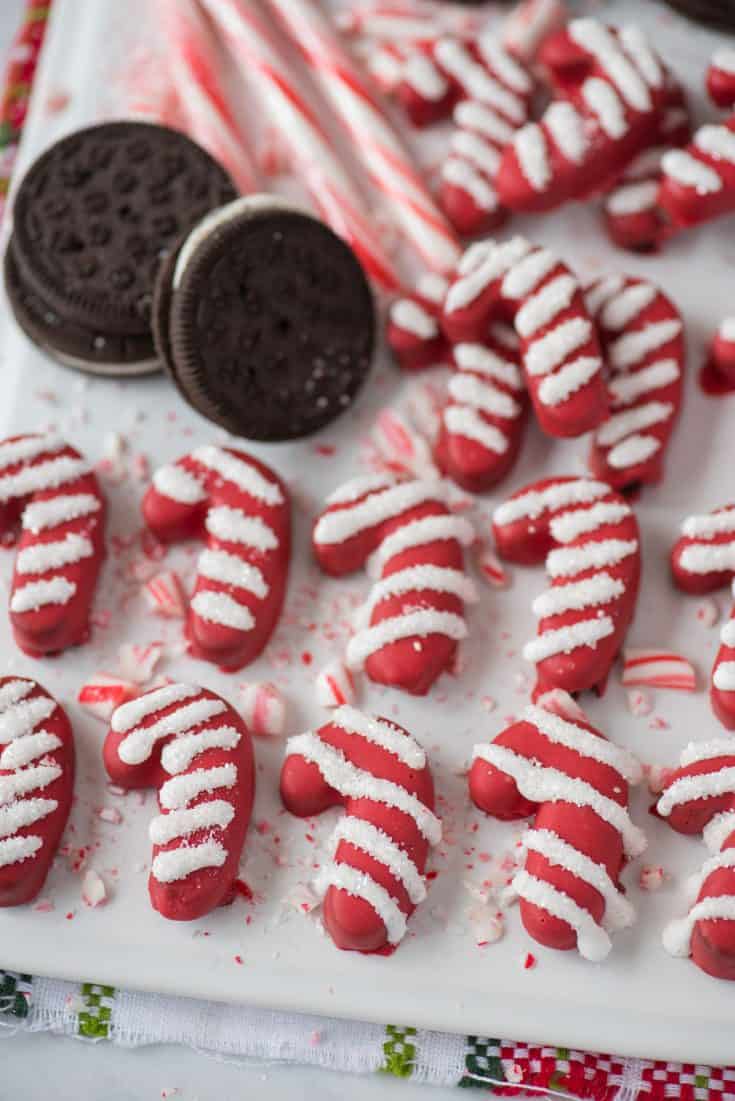 Candy Cane Oreo Balls