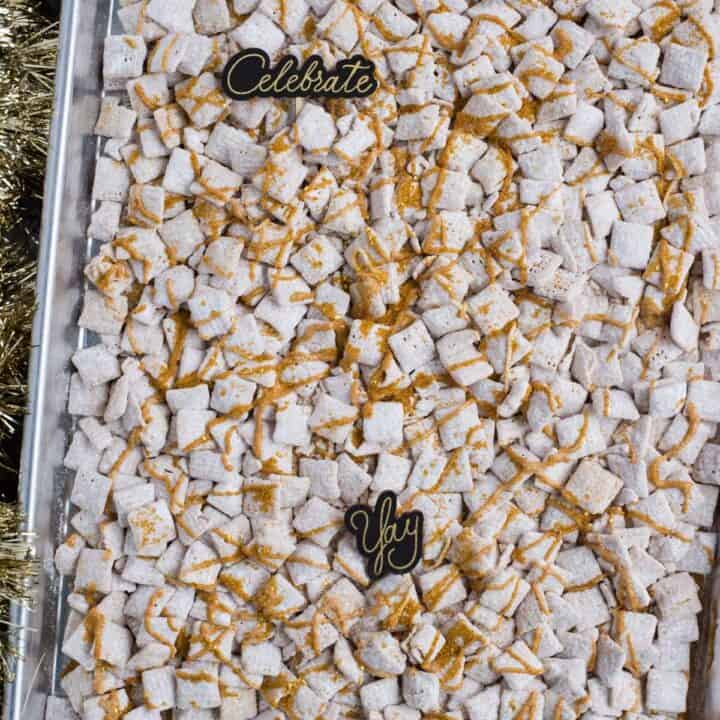 New Year's Eve White Chocolate Puppy Chow