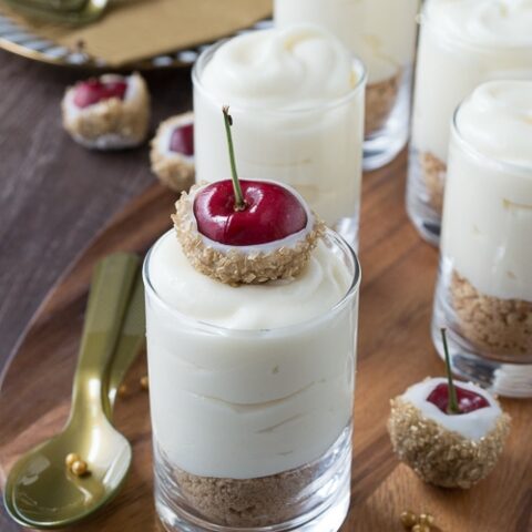 White Chocolate Champagne Cheesecake Shooters