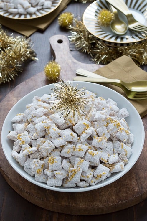 White Chocolate New Years Eve Puppy Chow | The First Year