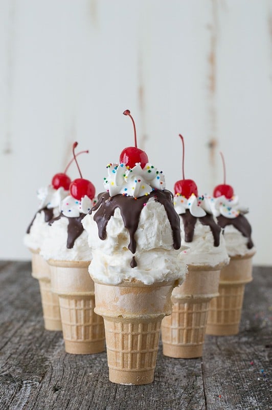 5 Ice Cream Cone Cupcakes 