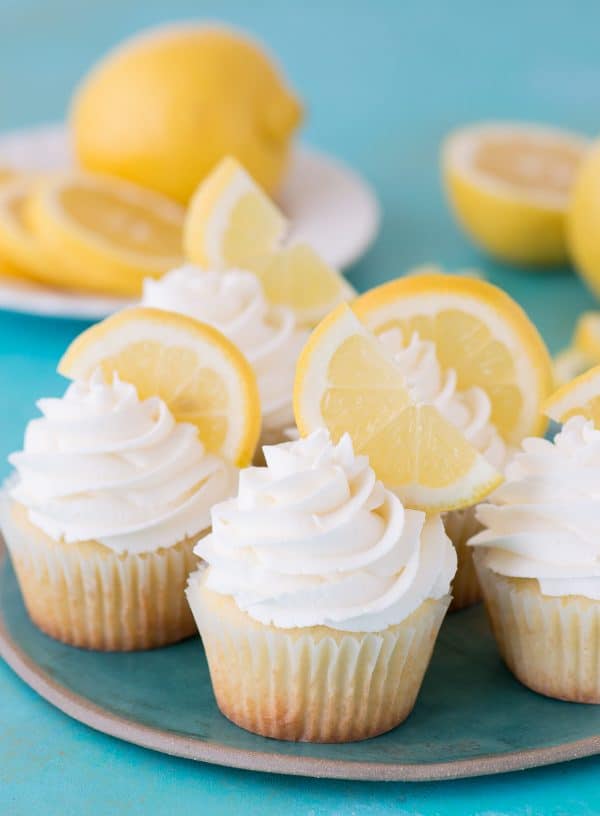 Perfect lemon cupcakes with a light lemon buttercream frosting!