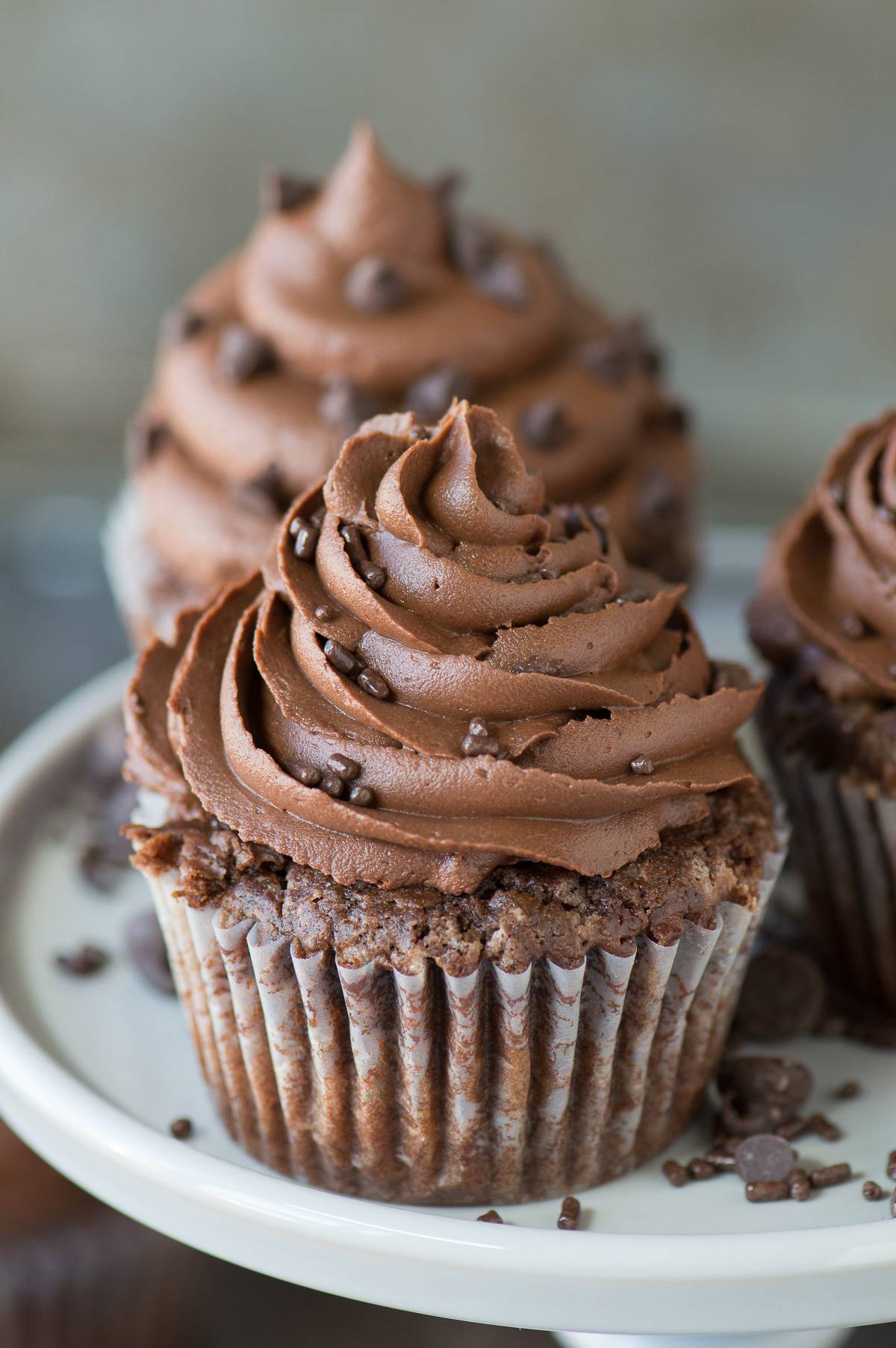 Chocolate Cupcakes - with real melted chocolate in the batter!