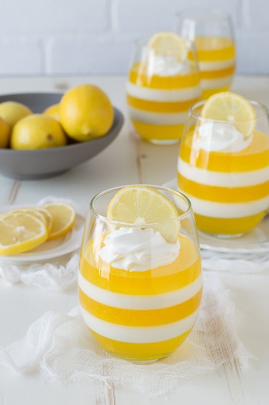 Layered Lemon Jello Cups  The First Year