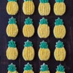 Pineapple Sugar Cookies with pineapple extract in the batter - they look just like pineapples!
