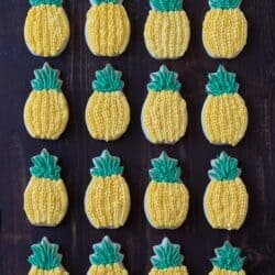 Pineapple Sugar Cookies with pineapple extract in the batter - they look just like pineapples!