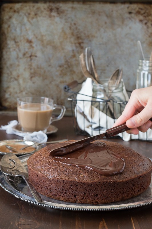 Caramel Macchiato Mud Cake - a rich, fudgy mud cake full of coffee flavor! 