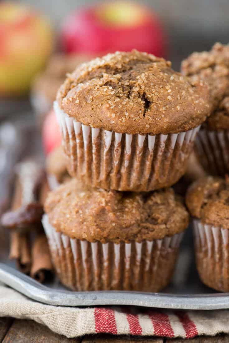 Apple Butter Muffins - 10 ingredients for apple muffins!