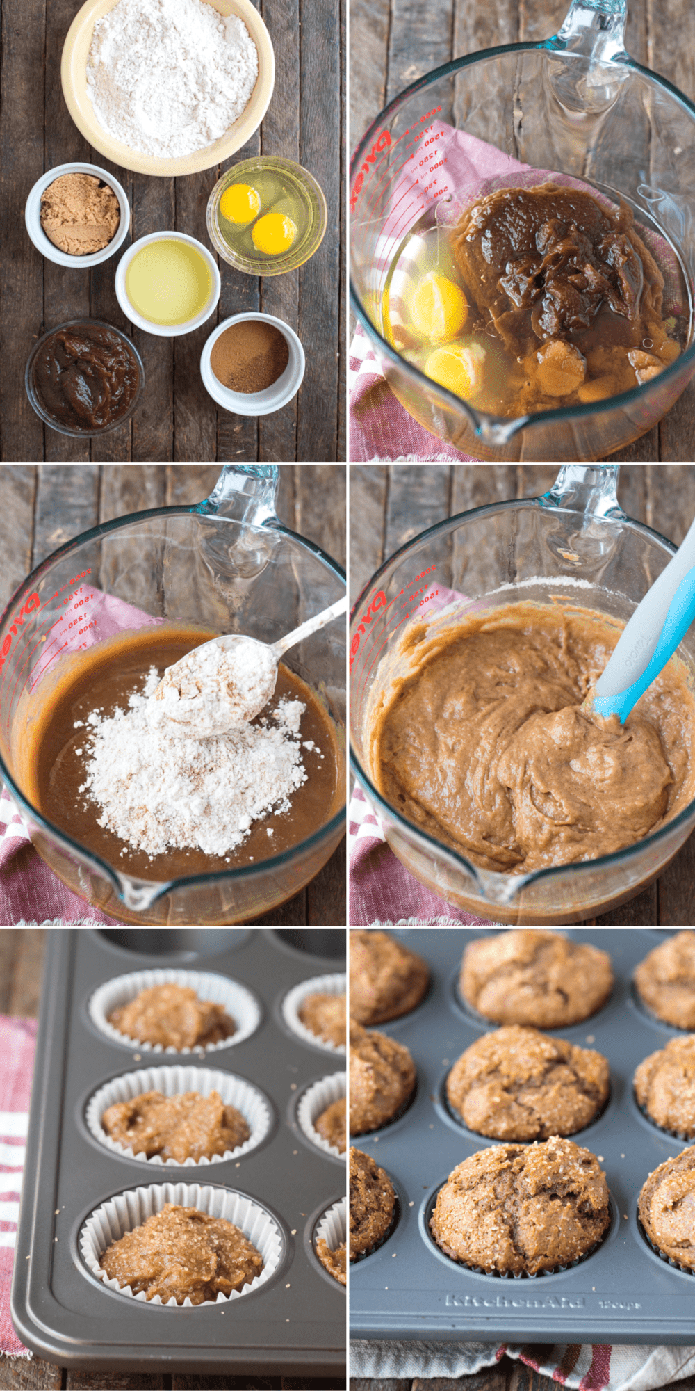 how to make apple muffins collage