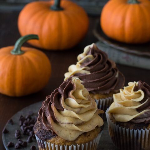 Pumpkin Chocolate Cupcakes