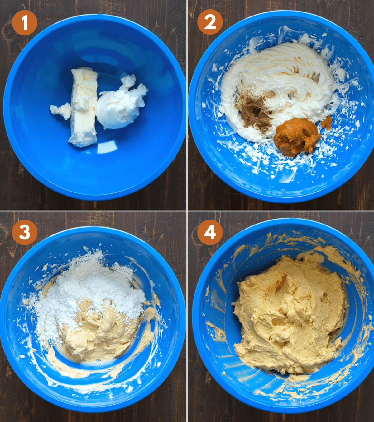 how to make pumpkin spice frosting collage