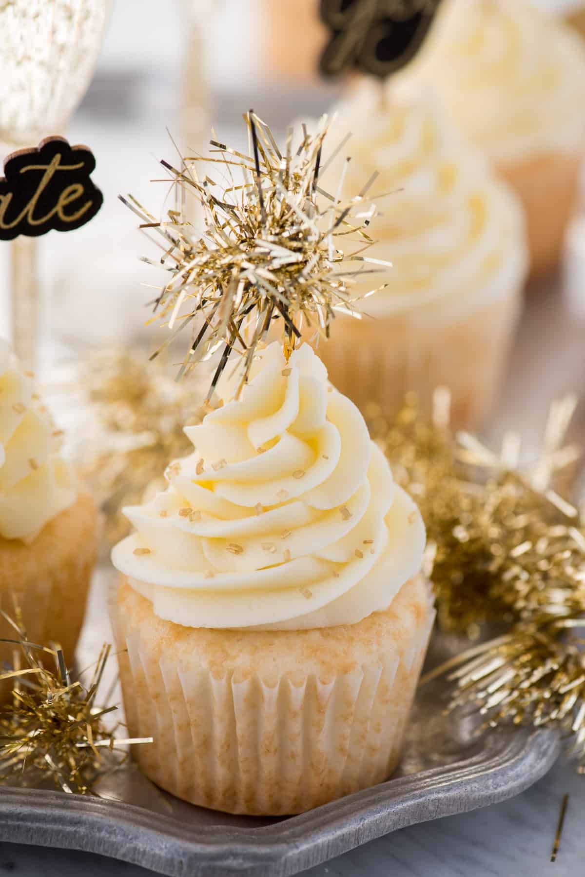 Champagne Cupcakes - New Year's Eve Dessert, 7 ingredients!