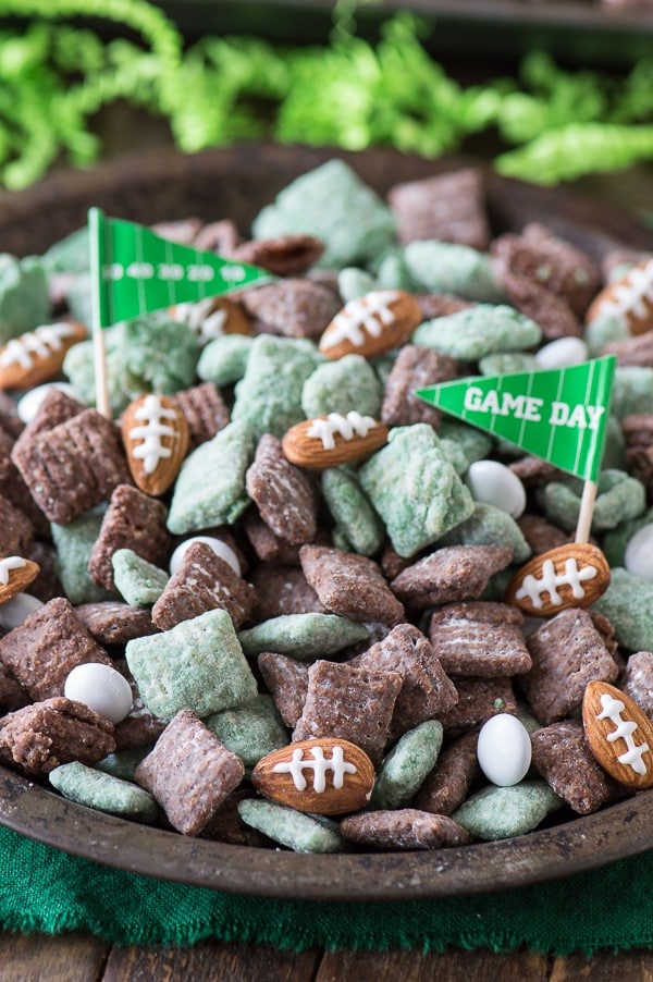 Football Puppy Chow - game day football snack food!