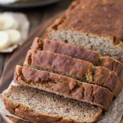 One bowl healthier banana bread recipe with no sugar, butter, or oil!