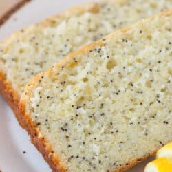 Easy lemon poppy seed bread recipe - 10 minutes to prep and less than an hour to bake! With option to add lemon glaze.