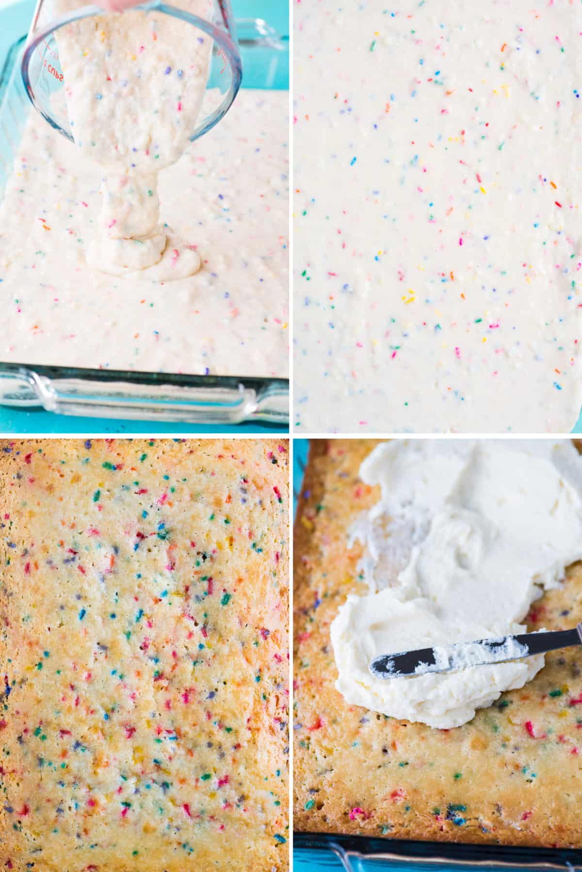 how to make funfetti cake collage