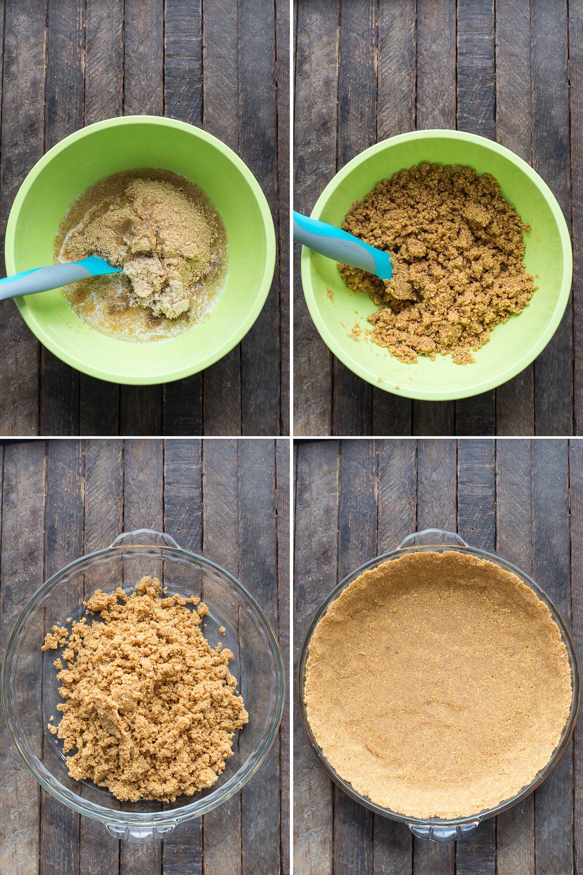 Homemade graham cracker crust - 3 ingredients!