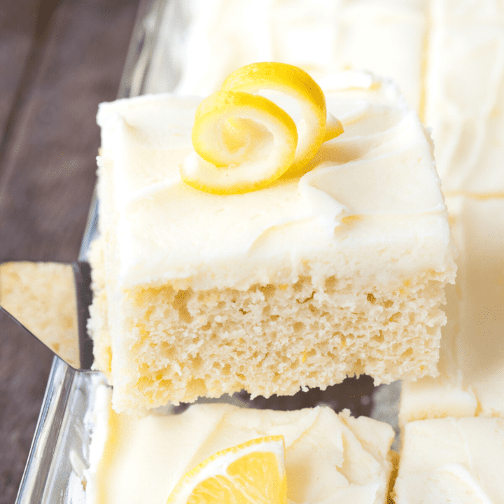 Lemon Cake {made in 9x13 pan with fresh lemons}