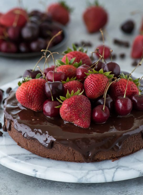 Classic chocolate mud cake recipe with chocolate ganache. Top with fresh berries during the summer. 