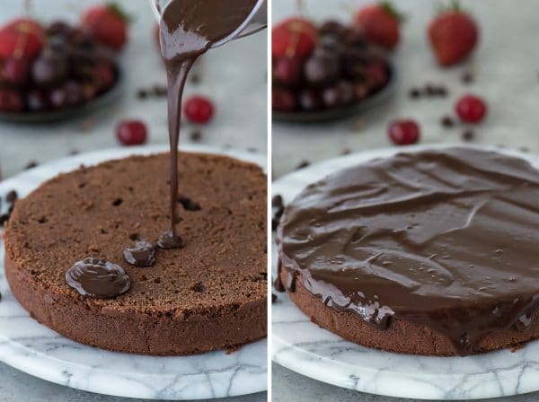Classic chocolate mud cake recipe with chocolate ganache. Top with fresh berries during the summer. 
