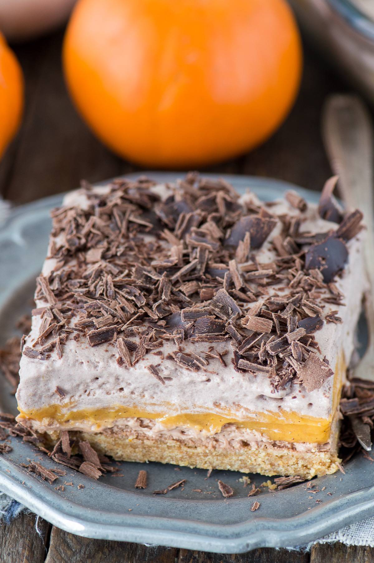 Chocolate Pumpkin Dessert Lasagna The First Year