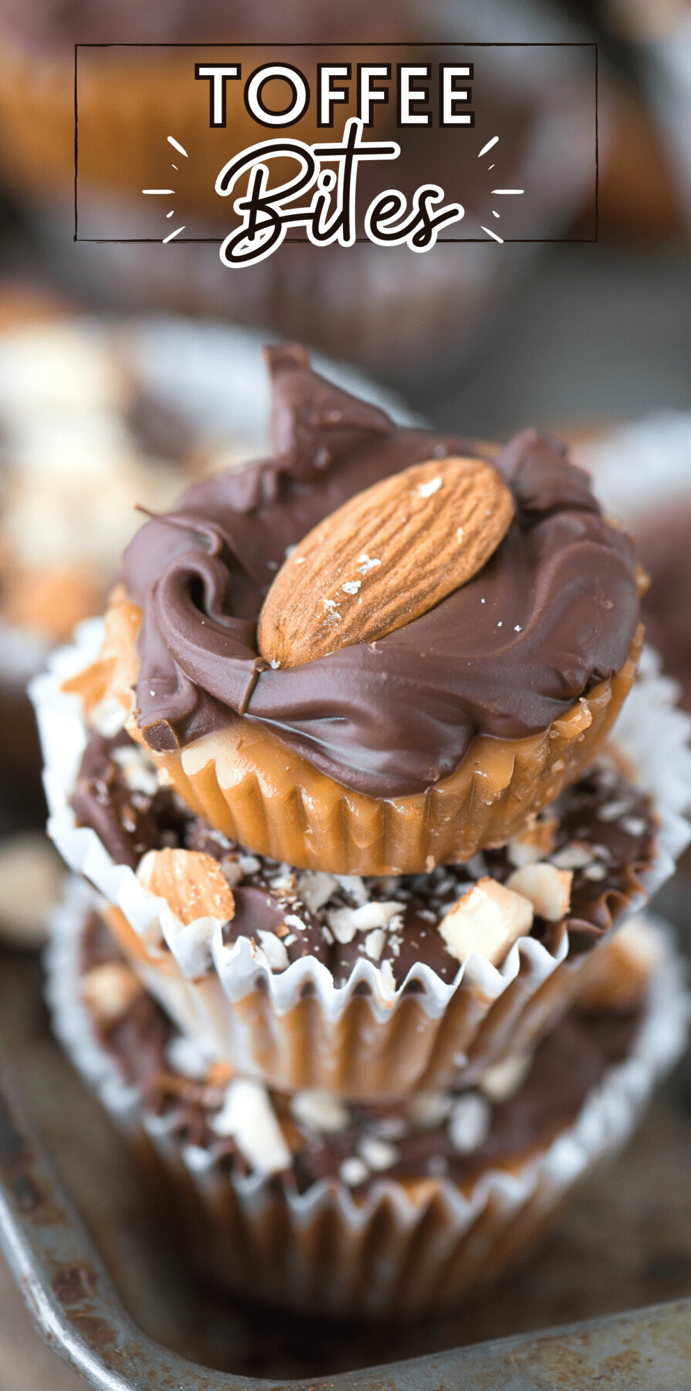Homemade Toffee Bites easy to make almond toffee!