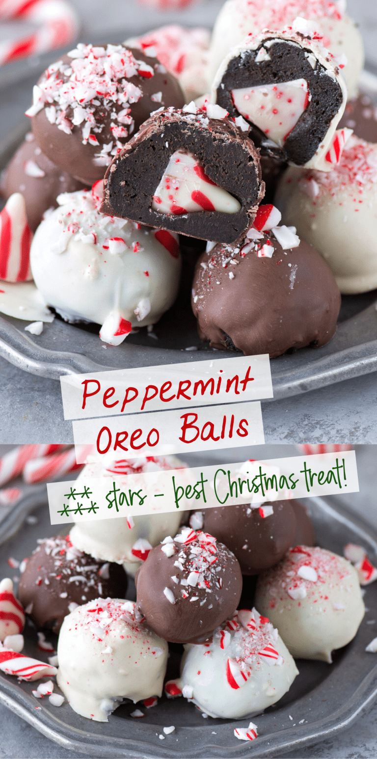 Peppermint Oreo Balls Christmas oreo balls people LOVE!