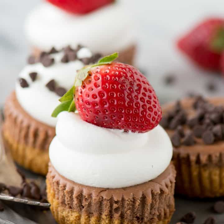 Mini Chocolate Cheesecakes