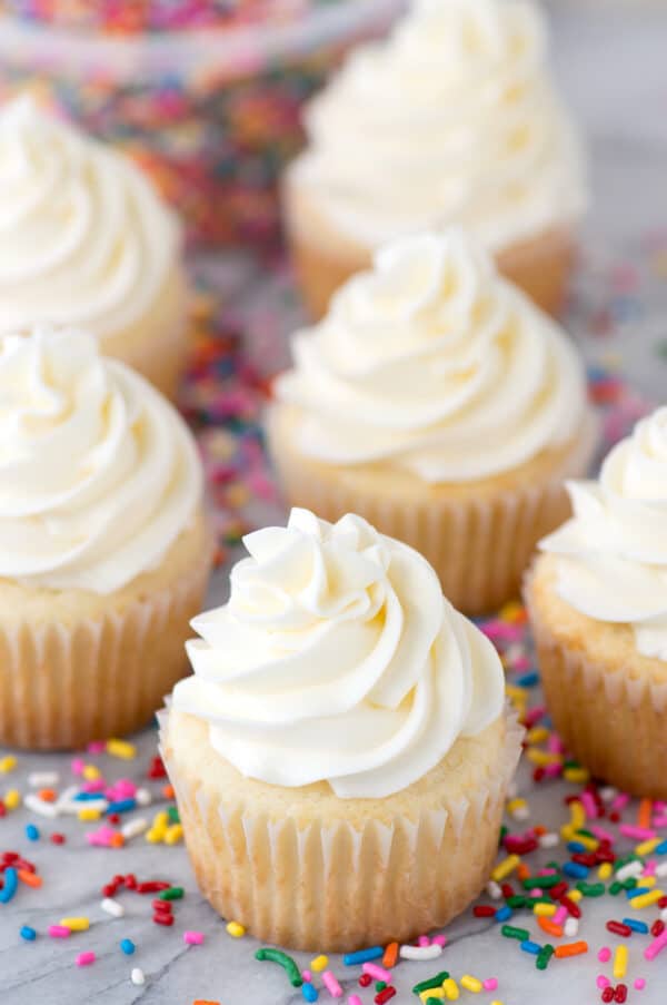 Vanilla Cupcakes a moist white cupcake recipe you will LOVE!